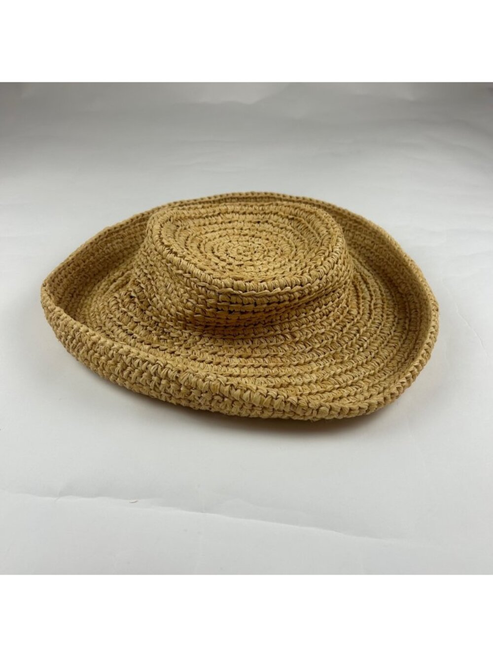 Helen Kaminski Rolled Brim Handwoven Raffia Hat OS